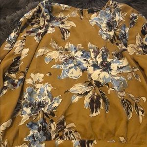 Mustard Yellow Floral Top